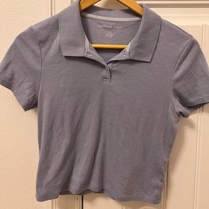 American eagle cropped collared shirt